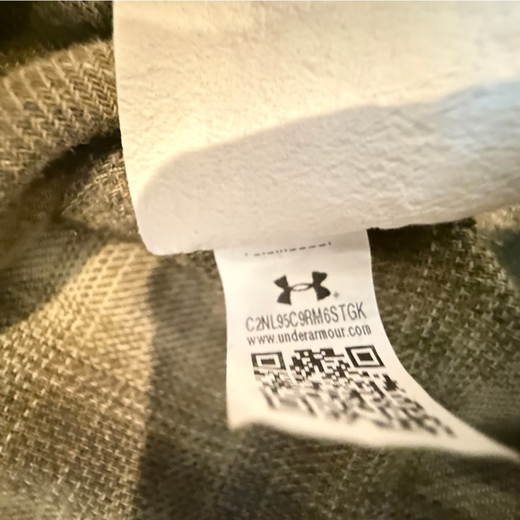 Under Armour Flannel Button-Down Shirt | Olive/Plaid | Men's Size - Large - Picture 10 of 14